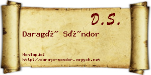 Daragó Sándor névjegykártya